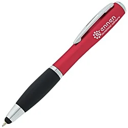 Curvy Stylus Twist Pen with Flashlight