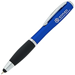 Curvy Stylus Twist Pen with Flashlight
