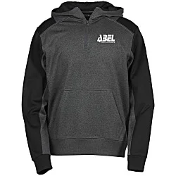 Colorblock Performance Heather Fleece 1/4-Zip Hoodie - Screen
