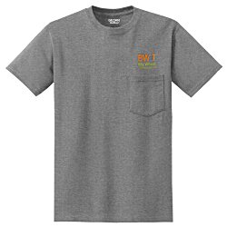Gildan 5.5 oz. DryBlend 50/50 Pocket T-Shirt - Embroidered - Colors