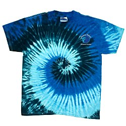 Tie-Dye T-Shirt - Two-Tone Spiral - Embroidered