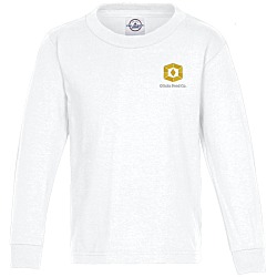 5.2 oz. Cotton Long Sleeve T-Shirt - Youth - Embroidered