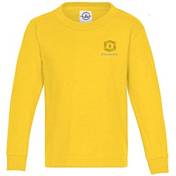 5.2 oz. Cotton Long Sleeve T-Shirt - Youth - Embroidered
