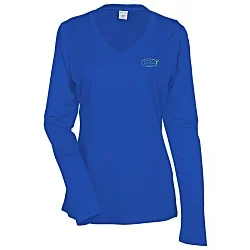 Contender Athletic LS V-Neck T-Shirt - Ladies' - Embroidered