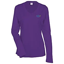 Contender Athletic LS V-Neck T-Shirt - Ladies' - Embroidered