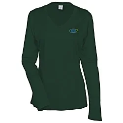 Contender Athletic LS V-Neck T-Shirt - Ladies' - Embroidered