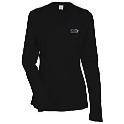 Contender Athletic LS V-Neck T-Shirt - Ladies' - Embroidered