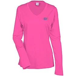 Contender Athletic LS V-Neck T-Shirt - Ladies' - Embroidered