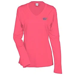 Contender Athletic LS V-Neck T-Shirt - Ladies' - Embroidered