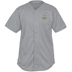 Performance Tough Mesh Full Button Jersey - Embroidered