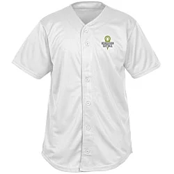 Performance Tough Mesh Full Button Jersey - Embroidered