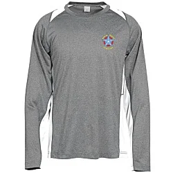Heather Challenger Colorblock Long Sleeve Tee - Embroidered