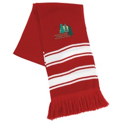Fringed Scarf with Stripes