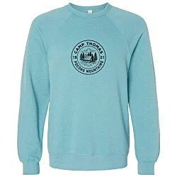 Bella+Canvas Solid Sponge Fleece Raglan Crewneck - Screen