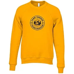 Bella+Canvas Solid Sponge Fleece Raglan Crewneck - Screen