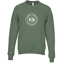 Bella+Canvas Solid Sponge Fleece Raglan Crewneck - Screen