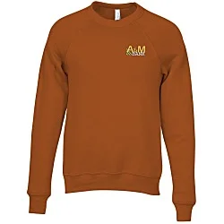 Bella+Canvas Solid Sponge Fleece Raglan Crewneck - Embroidered