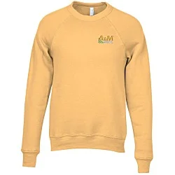 Bella+Canvas Solid Sponge Fleece Raglan Crewneck - Embroidered