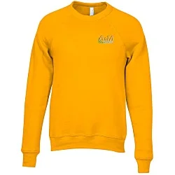 Bella+Canvas Solid Sponge Fleece Raglan Crewneck - Embroidered