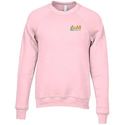 Bella+Canvas Solid Sponge Fleece Raglan Crewneck - Embroidered