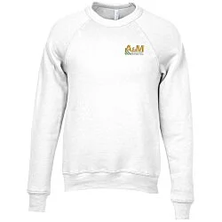 Bella+Canvas Solid Sponge Fleece Raglan Crewneck - Embroidered