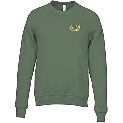 Bella+Canvas Solid Sponge Fleece Raglan Crewneck - Embroidered