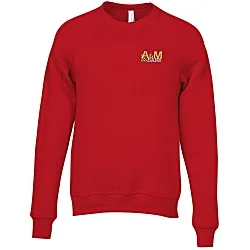 Bella+Canvas Solid Sponge Fleece Raglan Crewneck - Embroidered
