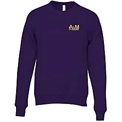 Bella+Canvas Solid Sponge Fleece Raglan Crewneck - Embroidered