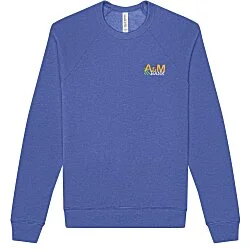 Bella+Canvas Solid Sponge Fleece Raglan Crewneck - Embroidered