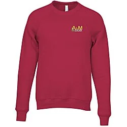 Bella+Canvas Solid Sponge Fleece Raglan Crewneck - Embroidered