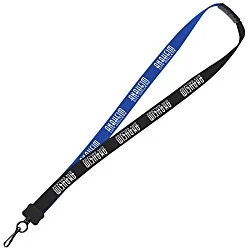 Two-Tone Cotton Lanyard - 7/8" - Metal Swivel Snap Hook