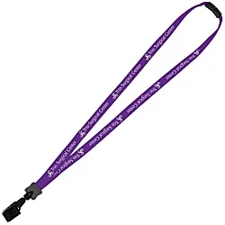 Lanyard with Neck Clasp - 5/8" - 32" - Large Metal Bulldog Clip