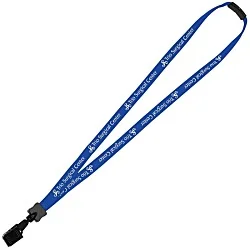 Lanyard with Neck Clasp - 5/8 inch - 32 inches - Large Metal Bulldog Clip