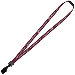 Lanyard with Neck Clasp - 5/8" - 32" - Large Metal Bulldog Clip