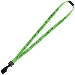 Lanyard with Neck Clasp - 5/8" - 32" - Large Metal Bulldog Clip
