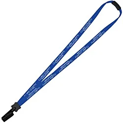 Lanyard with Neck Clasp - 5/8" - 32" - Plastic Bulldog Clip