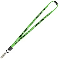 Lanyard with Neck Clasp - 5/8" - 32" - Snap with Metal Bulldog Clip