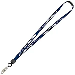 Lanyard with Neck Clasp - 5/8" - 32" - Snap with Metal Bulldog Clip