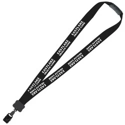 Lanyard with Neck Clasp - 7/8" - 32" - Large Metal Bulldog Clip