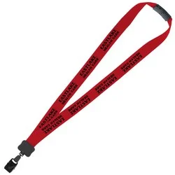 Lanyard with Neck Clasp - 7/8" - 32" - Large Metal Bulldog Clip