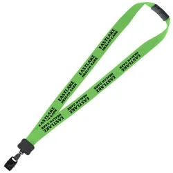 Lanyard with Neck Clasp - 7/8" - 32" - Large Metal Bulldog Clip
