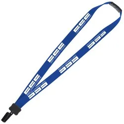 Lanyard with Neck Clasp - 7/8" - 32" - Plastic Bulldog Clip