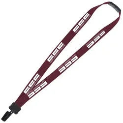 Lanyard with Neck Clasp - 7/8" - 32" - Plastic Bulldog Clip