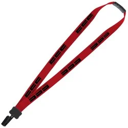 Lanyard with Neck Clasp - 7/8" - 32" - Plastic Bulldog Clip
