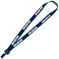 Lanyard with Neck Clasp - 7/8" - 32" - Plastic Bulldog Clip