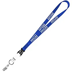 Mix and Match Smooth Nylon Lanyard - 3/4 inch - 38 inches - Snap with Metal Bulldog Clip