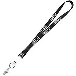 Mix and Match Smooth Nylon Lanyard - 3/4" - 38" - Snap with Metal Bulldog Clip