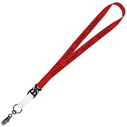 Mix and Match Econ Polyester Lanyard - 3/4" - 38" - Metal Bulldog Clip