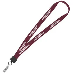 Lanyard - 7/8" - 32" - Snap with Metal Bulldog Clip