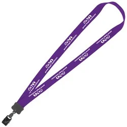 Lanyard - 7/8" - 34" - Large Metal Bulldog Clip